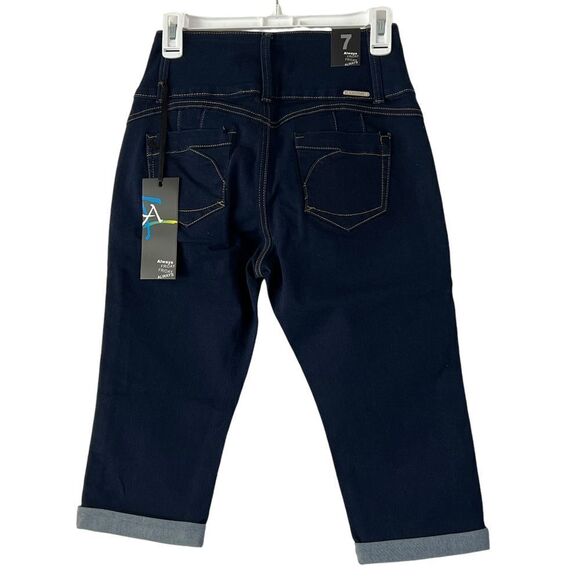 Always Friday High-Waisted‎ Dark Wash Denim Capri Jeans Women's Size 7 - Picture 3 of 11